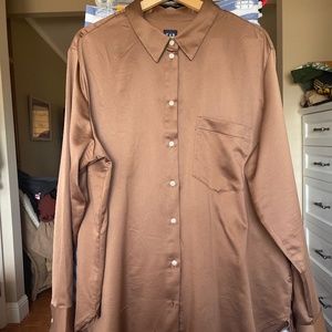 Gap Satin Boyfriend Shirt